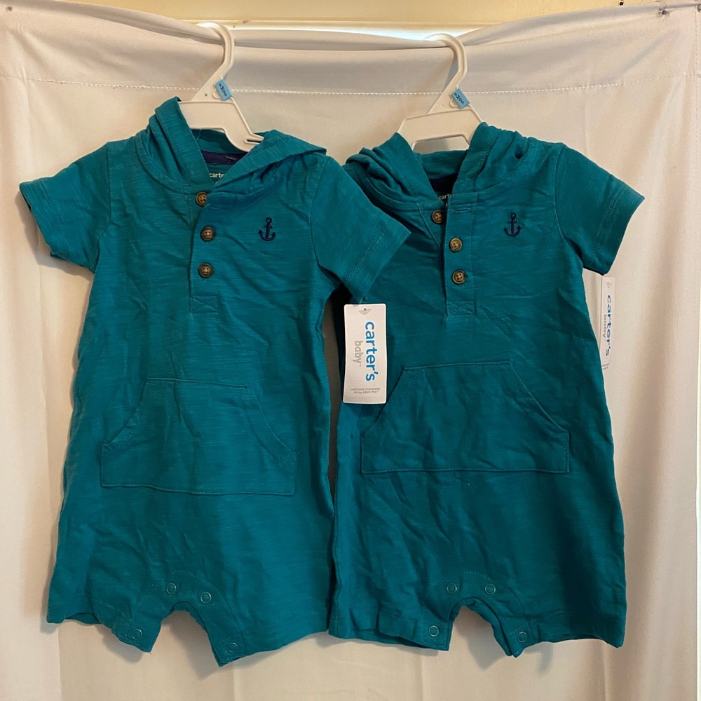 Twins Carter's Turquoise Baby Outfits 6M